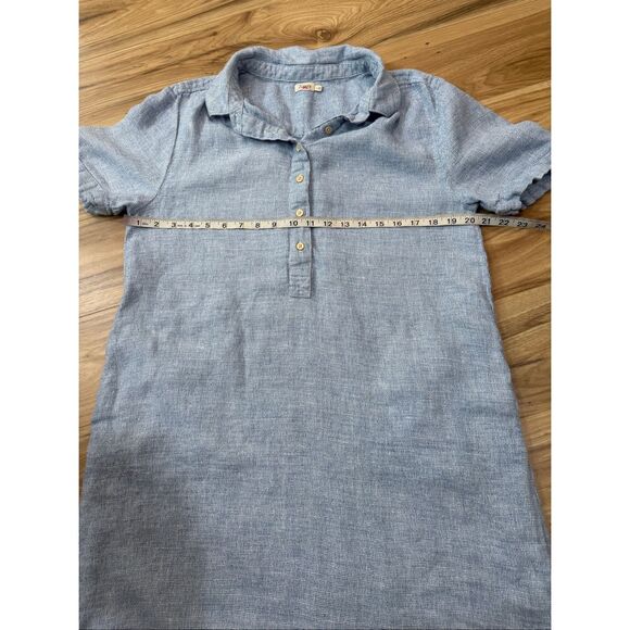 Faherty linen blue dress pockets size Large - Picture 7 of 8
